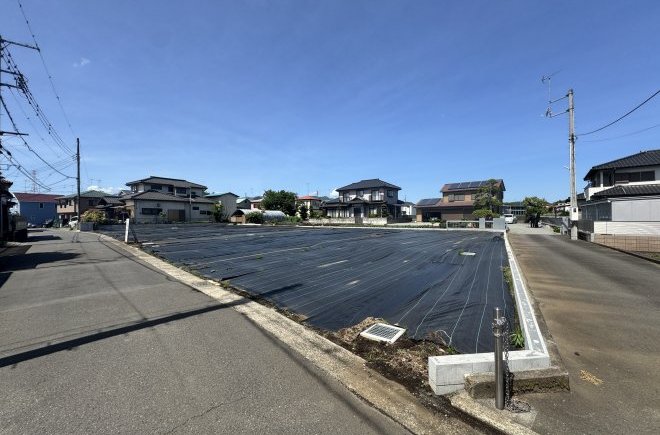 【中津】全5区画の開発分譲地 南道路に面する建築条件無し売地 No.5