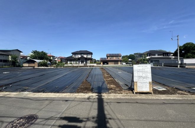 【中津】全5区画の開発分譲地 南道路に面する建築条件無し売地 No.3