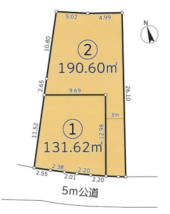 【田名】サーティーフォーのお家が建築できる建築条件無し売地 2号地