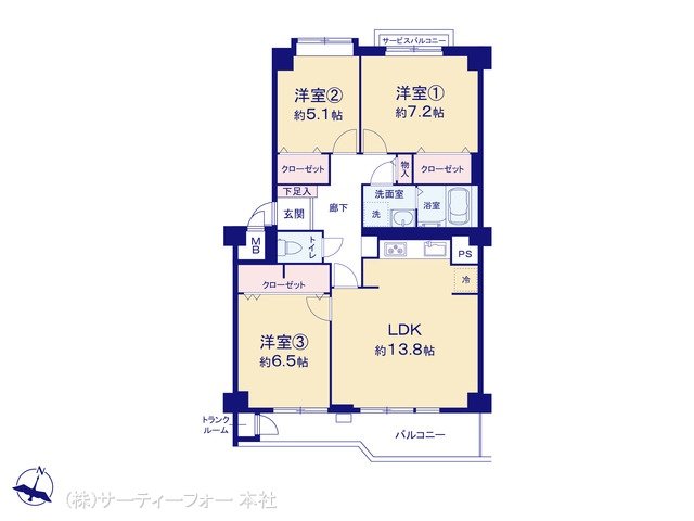 京王めじろ台マンション E-205