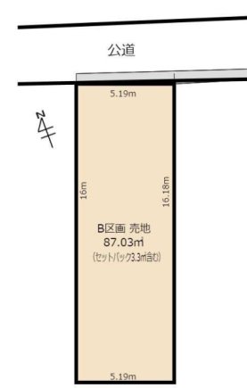 【橋本５丁目】橋本駅徒歩13分 建築条件無し売地