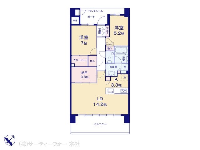 プラウドタワー相模大野A 1809